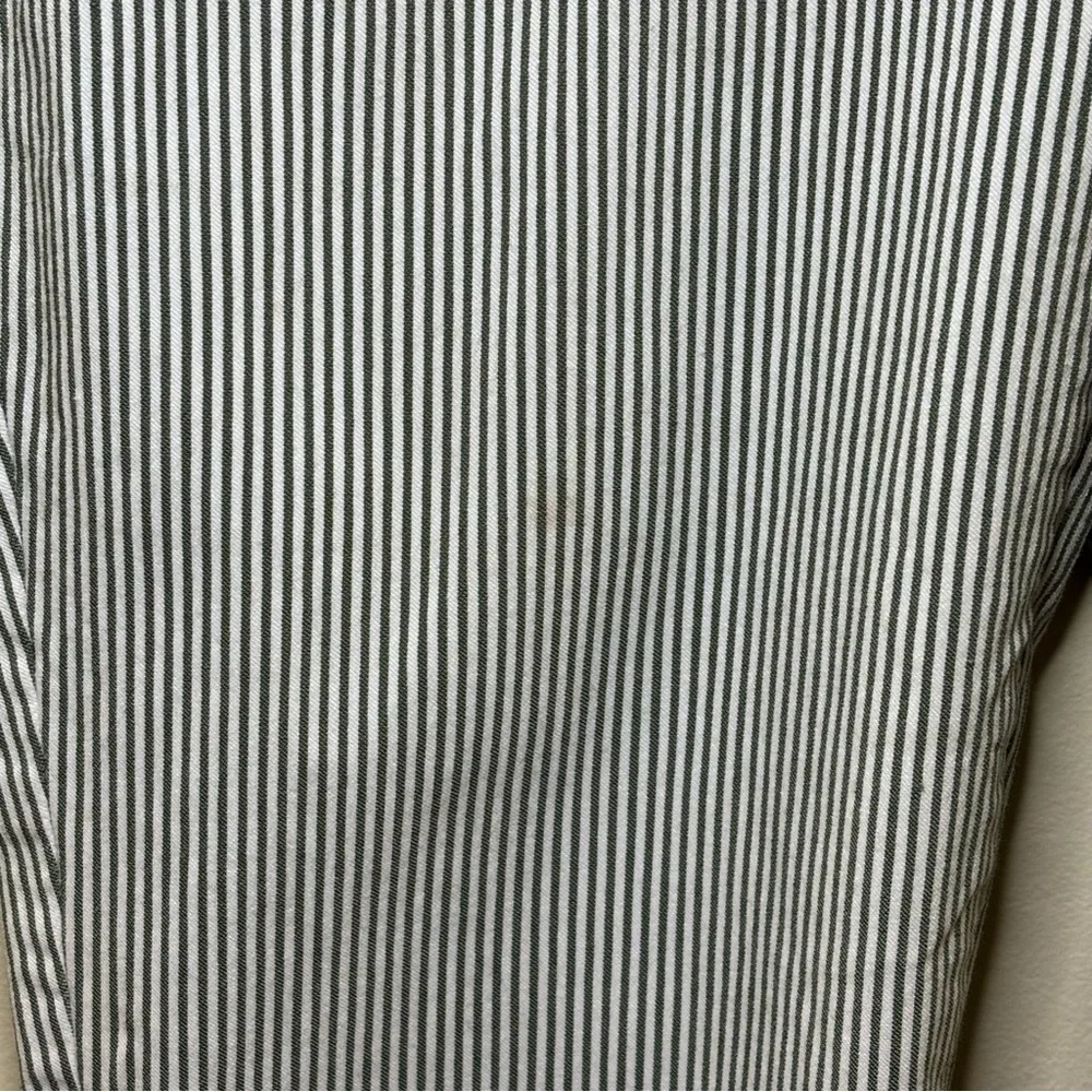 Chico's Perfect Stretch Striped Pants White Green Size 0 - Picture 4 of 6